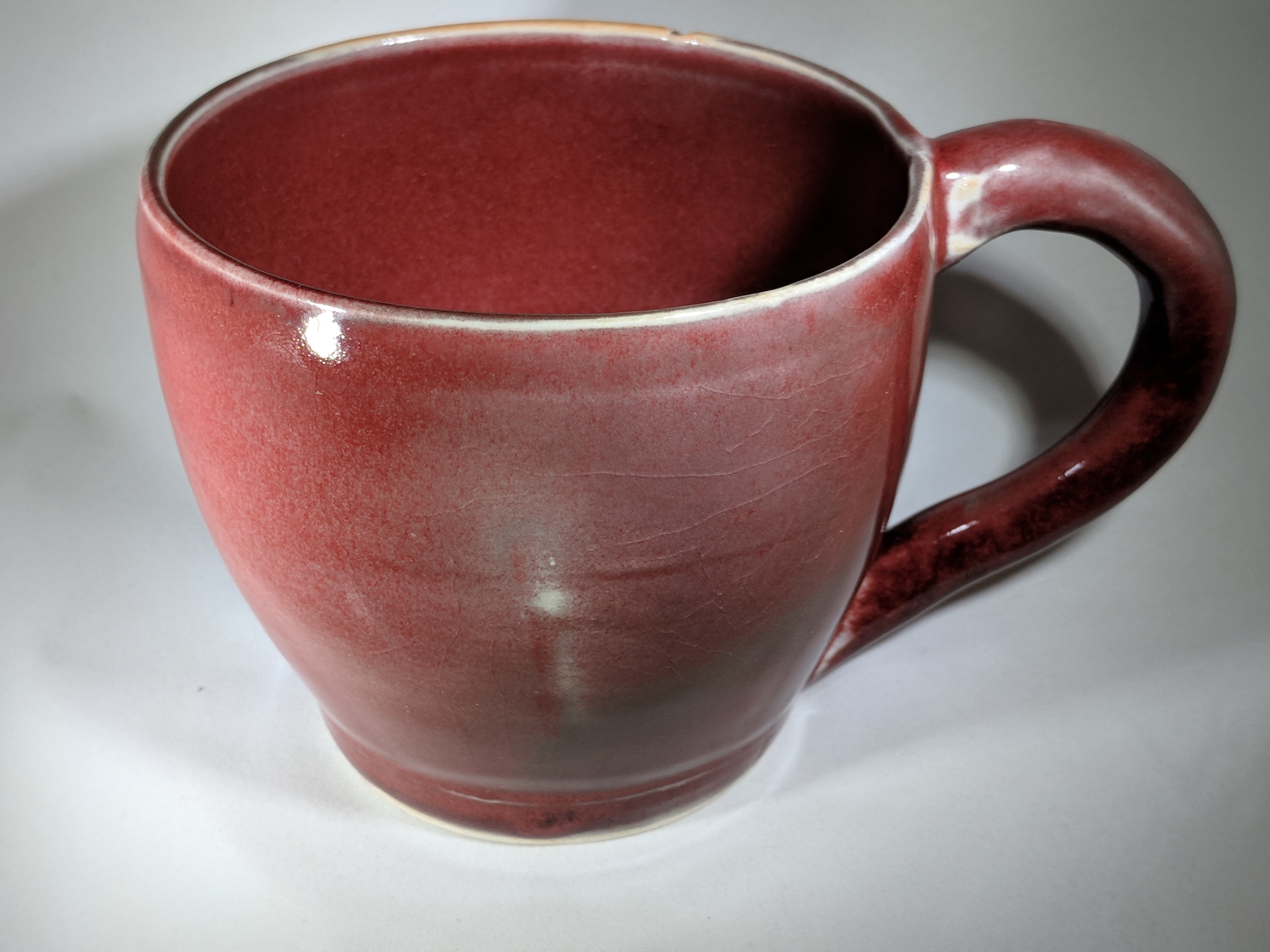 Large red cup / handled bowl